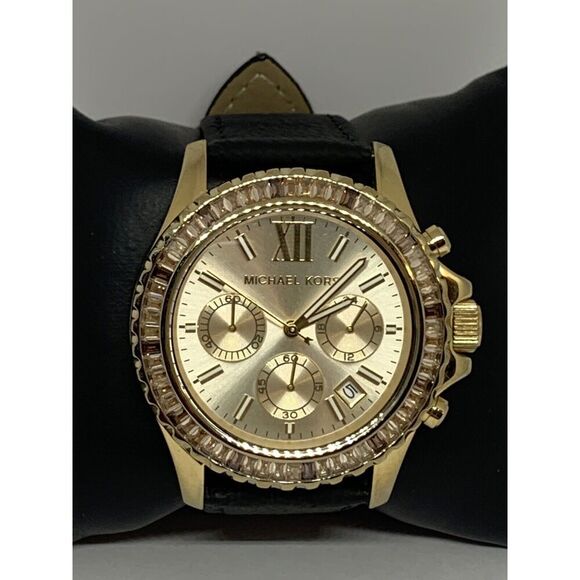 Michael Kors MK5874 Women's Leather Analog Dial Quartz Genuine Watch Watch BP611 - Picture 2 of 11